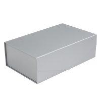 Magnetic Close Gift Box- Silver (310 x 200 x 100 CM)